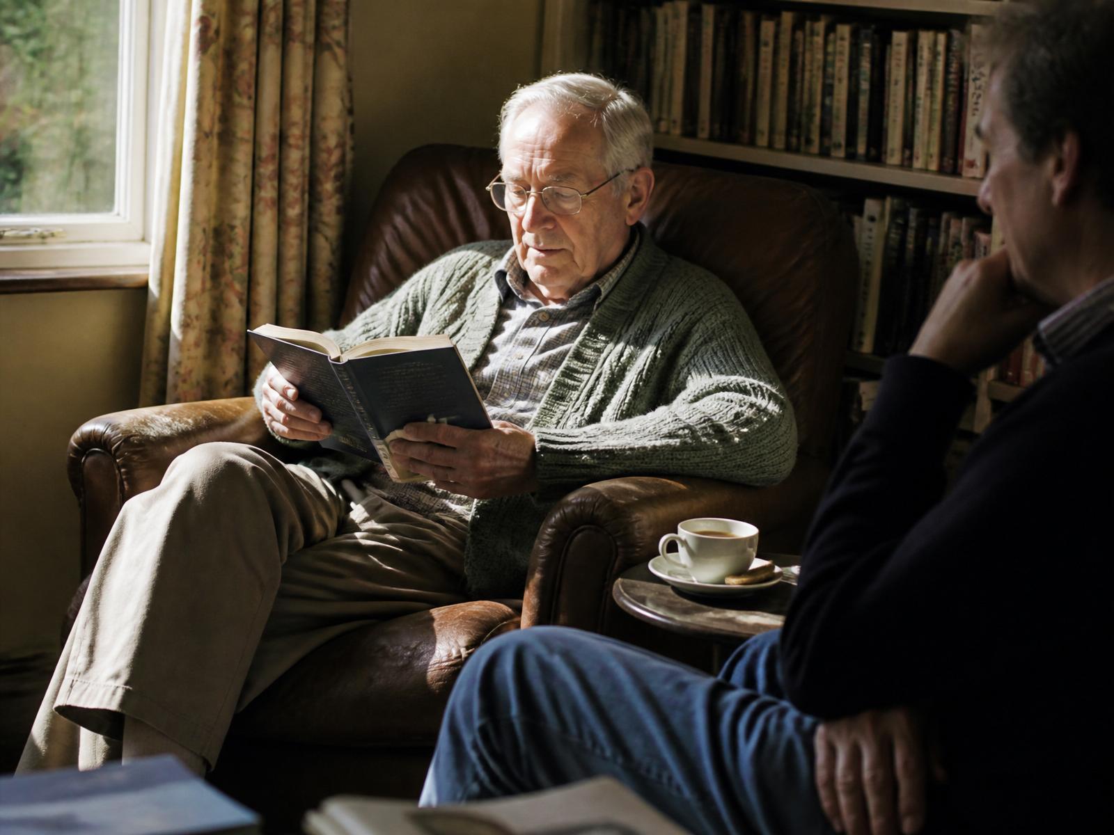 Older adult reading